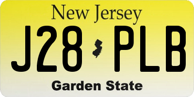 NJ license plate J28PLB