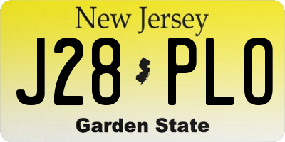 NJ license plate J28PLO