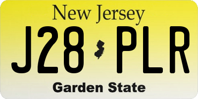 NJ license plate J28PLR
