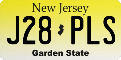 NJ license plate J28PLS