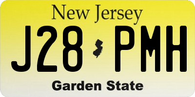 NJ license plate J28PMH