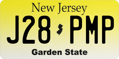 NJ license plate J28PMP