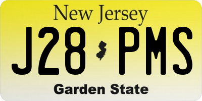 NJ license plate J28PMS