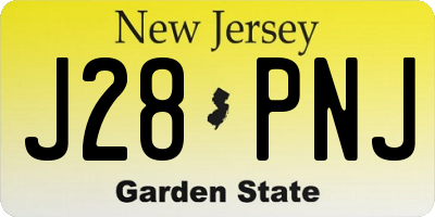 NJ license plate J28PNJ
