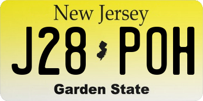 NJ license plate J28POH
