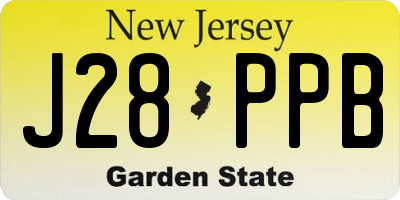 NJ license plate J28PPB