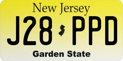 NJ license plate J28PPD