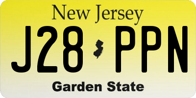 NJ license plate J28PPN