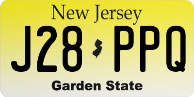 NJ license plate J28PPQ