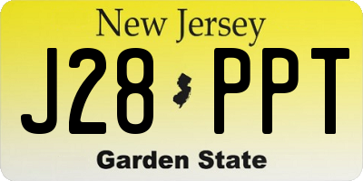 NJ license plate J28PPT