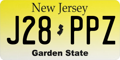 NJ license plate J28PPZ