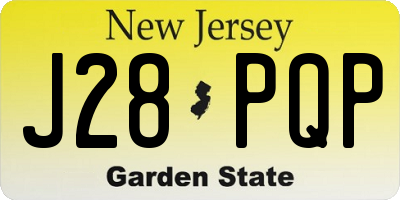 NJ license plate J28PQP