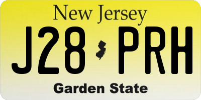 NJ license plate J28PRH