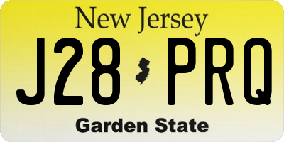 NJ license plate J28PRQ