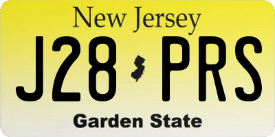 NJ license plate J28PRS