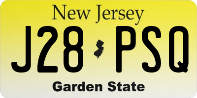 NJ license plate J28PSQ
