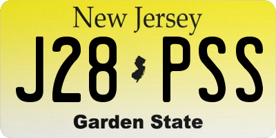 NJ license plate J28PSS