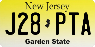 NJ license plate J28PTA