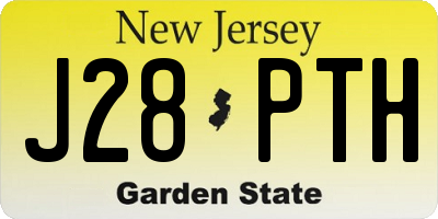 NJ license plate J28PTH