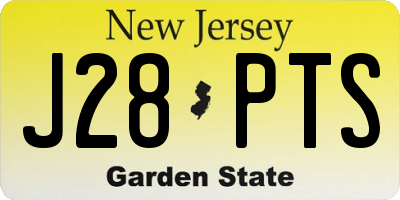 NJ license plate J28PTS