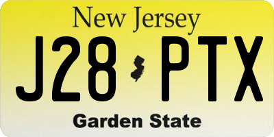NJ license plate J28PTX