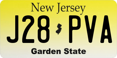 NJ license plate J28PVA
