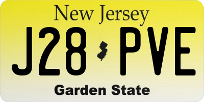 NJ license plate J28PVE