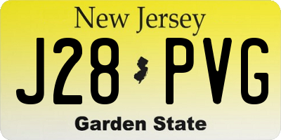 NJ license plate J28PVG