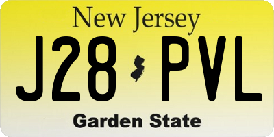NJ license plate J28PVL