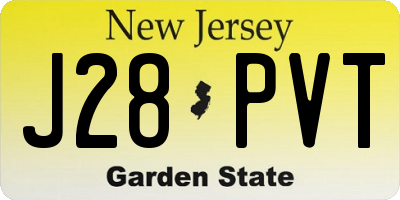 NJ license plate J28PVT