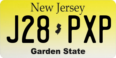 NJ license plate J28PXP