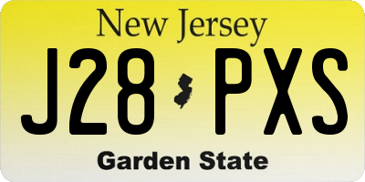 NJ license plate J28PXS