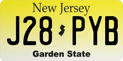 NJ license plate J28PYB