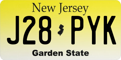 NJ license plate J28PYK