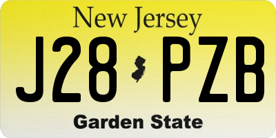 NJ license plate J28PZB