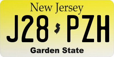 NJ license plate J28PZH