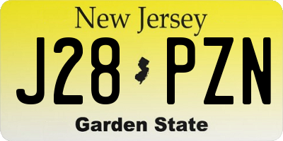 NJ license plate J28PZN