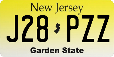 NJ license plate J28PZZ