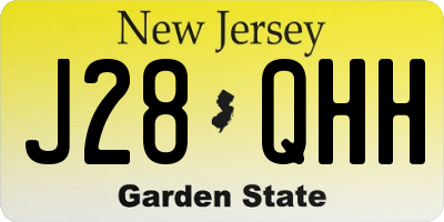 NJ license plate J28QHH