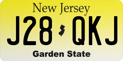 NJ license plate J28QKJ