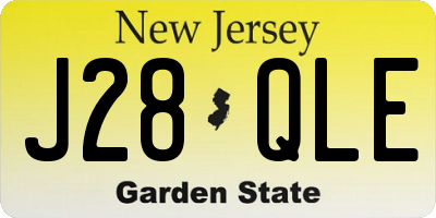 NJ license plate J28QLE