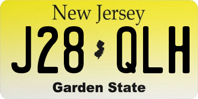 NJ license plate J28QLH