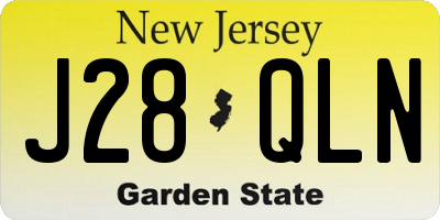 NJ license plate J28QLN