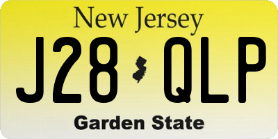 NJ license plate J28QLP