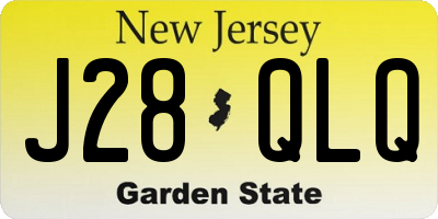 NJ license plate J28QLQ