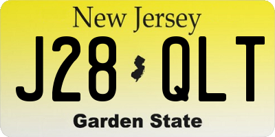 NJ license plate J28QLT