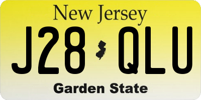 NJ license plate J28QLU