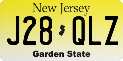 NJ license plate J28QLZ