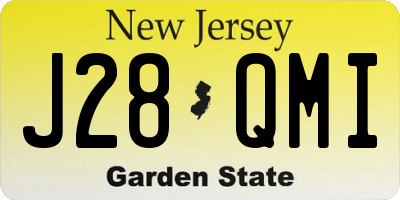 NJ license plate J28QMI