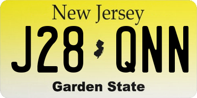 NJ license plate J28QNN